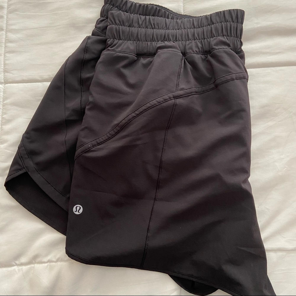 Lululemon “track that mid rise lined shorts “